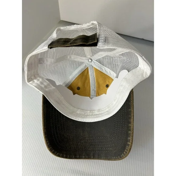Yellow Stone Dutton Ranch Trucker Cap Hat Unisex Men's‎ Women's Brown/Ivory New - Picture 4 of 4